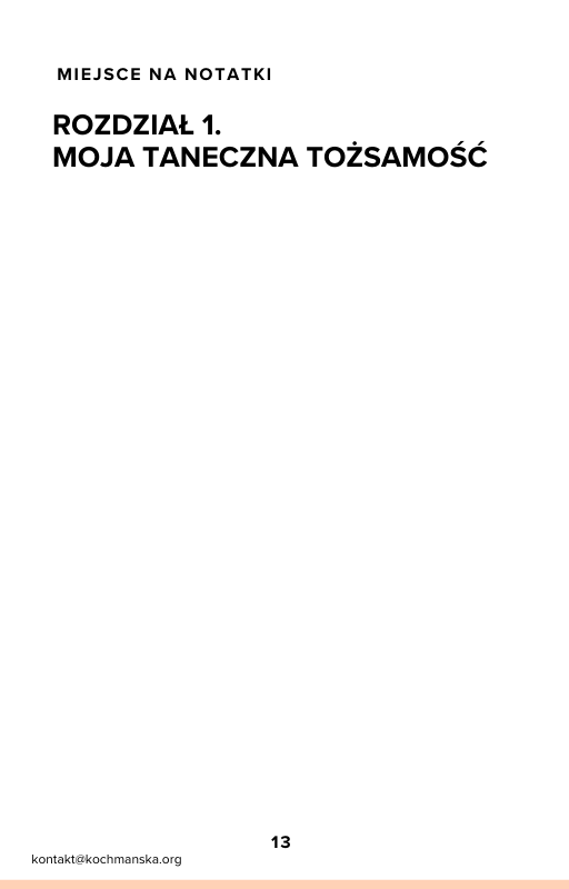 Przykładowa strona workbooka z miejscem na notatki